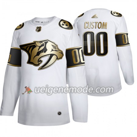 Herren Eishockey Nashville Predators Trikot Custom Adidas 2019-2020 Golden Edition Weiß Authentic